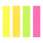 Блок-закладка с липким краем, 4 по 80 штук, 12×50 мм, неоновые, бумажные - Фото 6