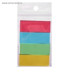 Блок-закладка с липким краем, 4 по 80 штук, 12×50 мм, пастельные, бумажные - Фото 3