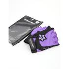 Перчатки для фитнеса женские замшевые X11, цвет чёрный/фиолетовый, размер S - Фото 2