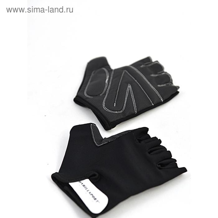 Перчатки для фитнеса унисекс кожаные Q12, цвет чёрный, размерS - Фото 1