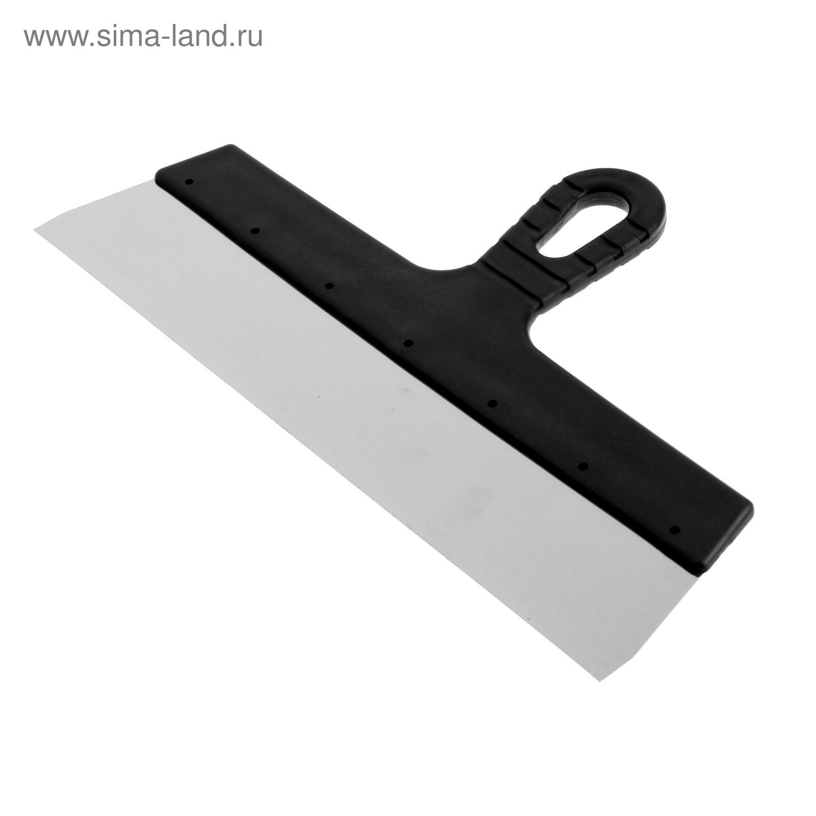 Шпатель фасадный ЛОМ, 350 мм, нержавеющая сталь, пластиковая рукоятка ...