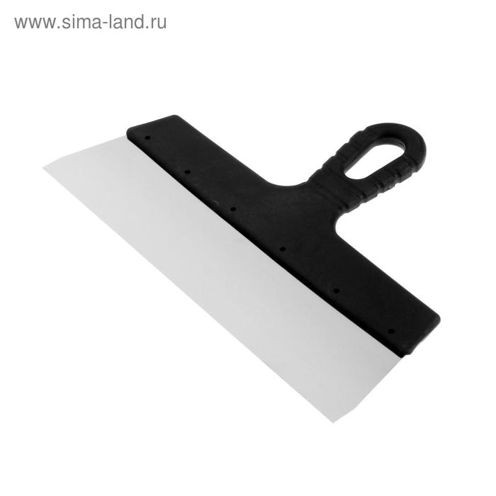 Шпатель фасадный ЛОМ, 300 мм, нержавеющая сталь, пластиковая рукоятка - Фото 1