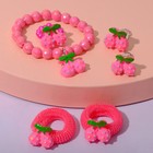 Комплект детский "Выбражулька" 5 предметов: 2 резинки, клипсы, браслет, кольцо, вишенки, цвет МИКС - Фото 2