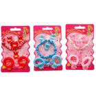 Набор детский "Выбражулька" 5 предметов: 2 резинки, клипсы, кулон, кольцо, мишки девочки, цвет МИКС - Фото 2