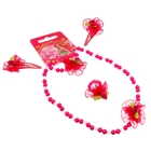 Набор детский "Выбражулька" 5 предметов: 2 заколки, кулон, браслет, кольцо, цветочная полня, цвет МИКС - Фото 1