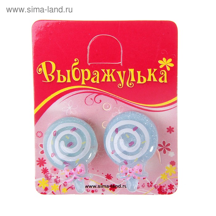 Серьги-клипсы детские "Выбражулька" леденец, цвет МИКС - Фото 1