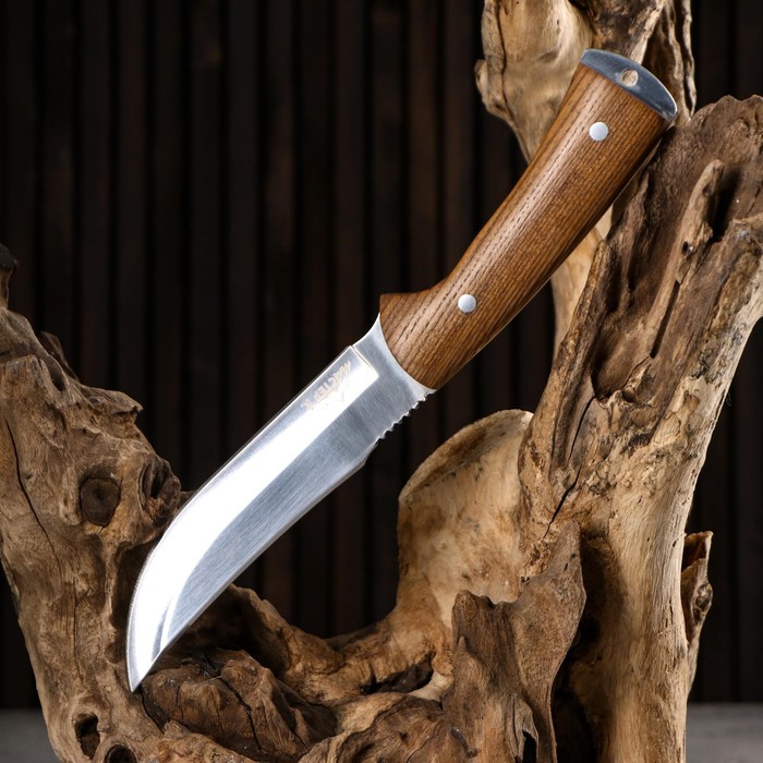 Нож охотничий "Причал" 26см, клинок 140мм/2,4мм, с гравировкой - фото 1905708648