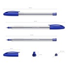 Ручка шариковая ErichKrause U-108 Classic Stick, игольчатый узел 1,0 мм, чернила синие, ультра-мягкое письмо - Фото 4