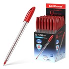 Ручка шариковая ErichKrause U-108 Classic Stick 1.0, Ultra Glide Technology, чернила красные - фото 295025985