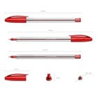 Ручка шариковая ErichKrause U-108 Classic Stick 1.0, Ultra Glide Technology, чернила красные - Фото 4