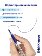 Ручка шариковая ErichKrause. U-109 Classic Stick&Grip, синий стержень, узел 1 мм, резиновый упор - Фото 2
