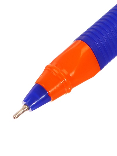 Ручка шариковая ErichKrause U-109 Orange Stick&Grip, узел 1 мм, синяя, резиновый упор