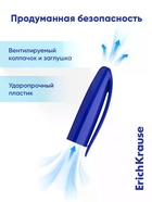 Ручка шариковая ErichKrause U-109 Original Stick&Grip, узел 1 мм, синяя - Фото 4