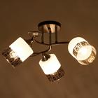 Люстра ГАЛЛОП 890531 3х60Вт Е27 черный/матовый белый с черным рисунком - фото 24182501