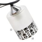 Люстра ГАЛЛОП 890531 3х60Вт Е27 черный/матовый белый с черным рисунком - фото 24182502