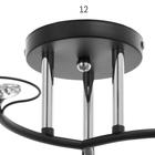 Люстра ГАЛЛОП 890531 3х60Вт Е27 черный/матовый белый с черным рисунком - фото 24182504