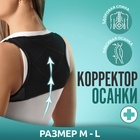 Массажёр - фиксатор для осанки, на фастексах, размер M-L, чёрный - Фото 1