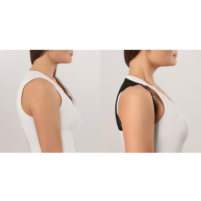 Массажёр - фиксатор для осанки, на фастексах, размер M-L, чёрный