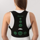 Массажёр - фиксатор для осанки и поясницы, на фастексах, до 46 размера, чёрный - Фото 6