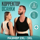 Массажёр - фиксатор для осанки и поясницы, на фастексах, размер 2XL-3XL, бежевый - Фото 1