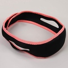 Маска текстильная для коррекции овала лица, на липучке, чёрная, розовая - Фото 5