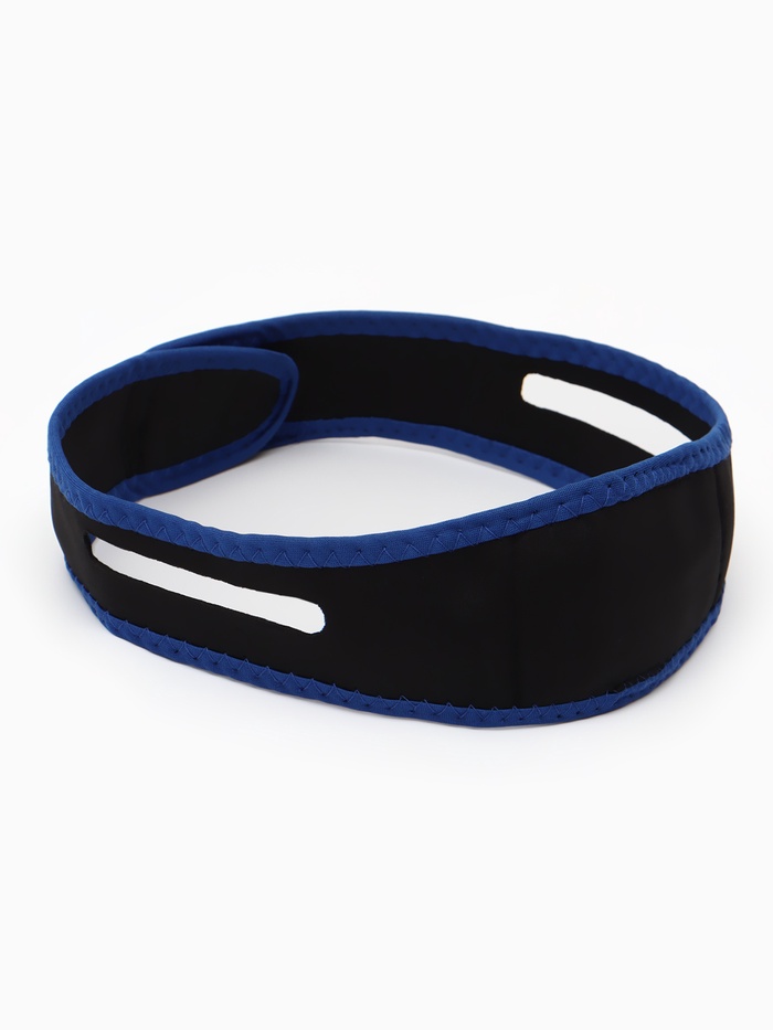 Маска текстильная против храпа, эластичная, на липучке, чёрная - Фото 1