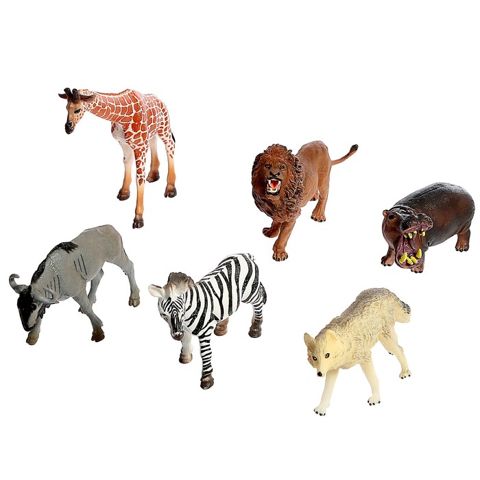 Набор животных «Звери Африки», 6 фигурок - Фото 1