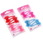 невидимка для волос "Мега" набор 4 шт бантик - Фото 2