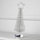 УЦЕНКА Елка плетеная светодиодная, 30х8х8 см, от батареек, БЕЛЫЙ - Фото 2