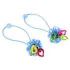 резинка для волос глянец лилия сердечко (набор 2 шт) - Фото 1