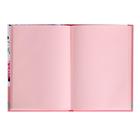 Скетчбук А5, 80 листов "Цветущая гортензия", твёрдая обложка, матовая ламинация, розовый блок 80 г/м² - фото 24603942