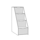 Лестиница-шкаф Гудвин 10.25, 508х1050х1304, Гикори рокфорд/Мята - фото 120397205