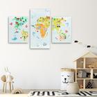 Картина модульная «Карта», детская, 30×60 см - Фото 1