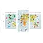 Картина модульная «Карта», детская, 30×60 см - Фото 3