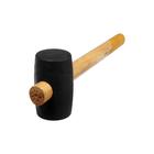 Киянка ТУНДРА, деревянная рукоятка, черная резина, 50 мм, 340 г - Фото 3