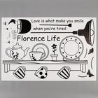 Наклейка интерьерная чёрная «Посуда», 60×90 см - фото 60787931