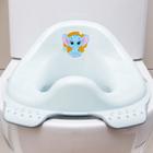 Детская накладка - сиденье на унитаз «Слоник» антискользящая, цвет голубой - Фото 3