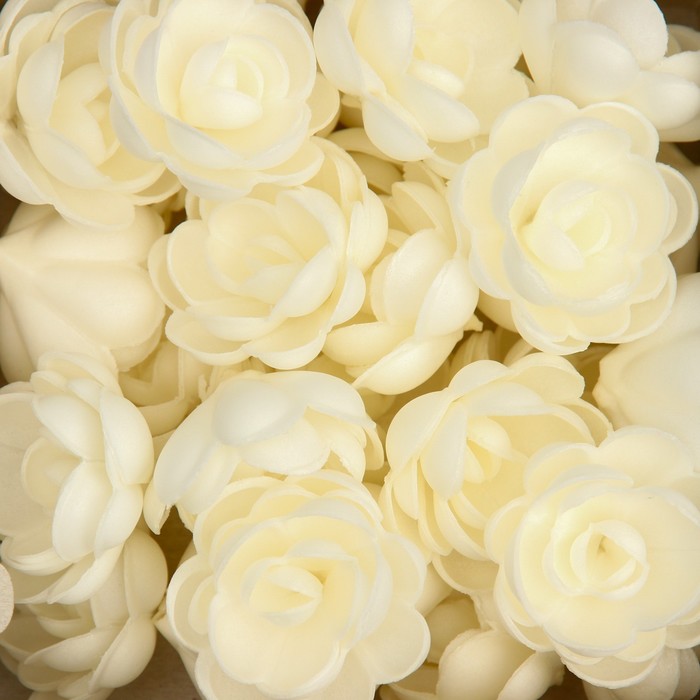 Вафельные розы большие, сложные, белые, 28 шт. - фото 1908616922