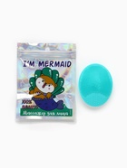 Массажер для лица, спонж для умывания I am mermaid, бирюзовый 9×12 см - Фото 2