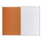 Доска комбинированная 90×120 см, магнитно-маркерная/пробковая, Calligrata СТАНДАРТ, в алюминиевой рамке - Фото 2