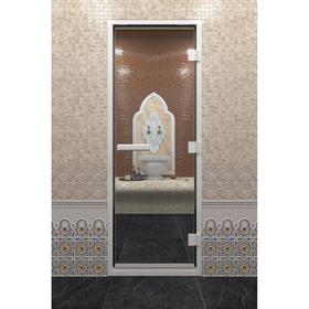 Дверь стеклянная «Хамам», размер коробки 200 × 80 см, правая, цвет прозрачный