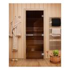 Дверь для бани стеклянная «Эталон», размер коробки 190 × 70 см, правая, цвет бронза - фото 295027200