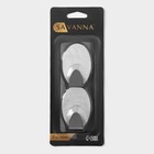 Крючки самоклеящиеся SAVANNA «Овал», 2 шт., металл, 5×3.3×2 см, хромированные - Фото 5