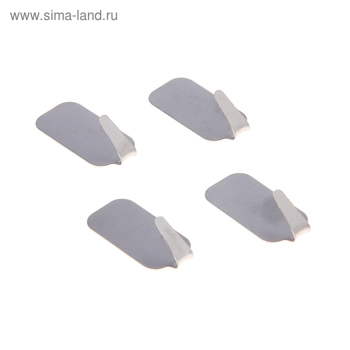 Крючок металлический на липучке «Минимализм», 4 шт - Фото 1