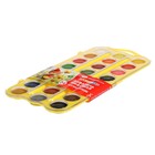 Акварель медовая «ЗХК. Цветик», 24 цвета, без кисти, жёлтый пластиковый футляр с петлёй, 27421678 - Фото 6