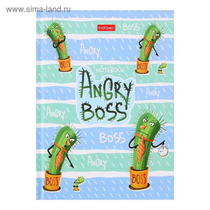 Бизнес-блокнот А6, 64 листа, в клетку/линейку, Angry Boss, твёрдая обложка, блок офсет - Фото 1