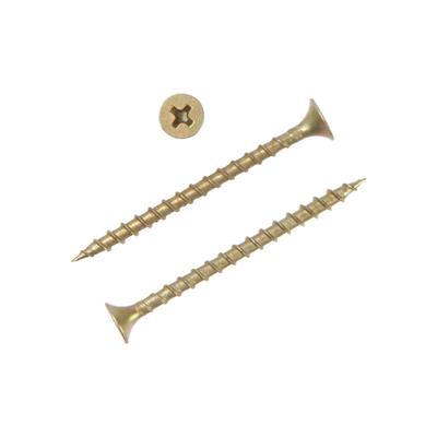 Саморез 3,5х51 мм ТУНДРА PREMIUM, потай, крупная резьба, шлиц PH, желтый цинк, 1 кг