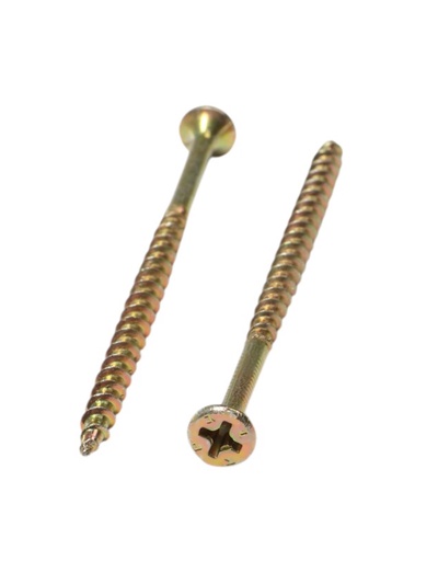 Саморез 4.2×76 мм ТУНДРА PREMIUM, потай, крупная резьба, шлиц PH, желтый цинк, 1 кг