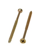 Саморез 4.2×89(90) мм ТУНДРА PREMIUM, потай, крупная резьба, шлиц PH, желтый цинк, 1 кг 5470703