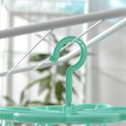 Сушилка для белья подвесная Доляна, 23×23 см, 8 прищепок, мятная - Фото 3